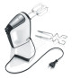 Batteur électrique SEVERIN HM3830 - 5 vitesses + fonction turbo, 1 600 tours/min, 2 fouets et crochets inox