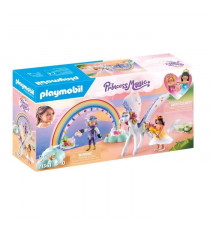PLAYMOBIL 71361 Cheval ailé a décorer - Princess Magic - Avec une princesse, un chevalier et un arc-en-ciel a décorer - Des 4…