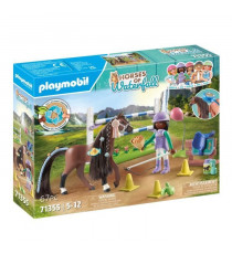 PLAYMOBIL 71355 Zoe & Blaze avec parcours d'obstacles - Horses of Waterfall - Avec des obstacles modulables - Des 5 ans
