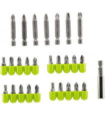 Kit 28 accessoires de vissage RYOBI Avec racks de rangement RAK28MSD