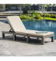 Keter Chaise longue avec coussin Daytona Cappuccino 441308