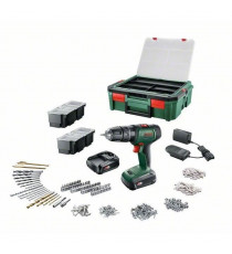 Perceuse-visseuse Bosch - UniversalDrill 18 (Livrée avec 2 batteries 1,5 Ah, SystemeBox, 241 accessoires) - PowerForAll