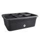 Elho Bac a fleurs Green Basics Jardin De Culture L - Noir - L 76 x B 57 x H 27 cm - culture et récolteextérieur - 100% recyclé
