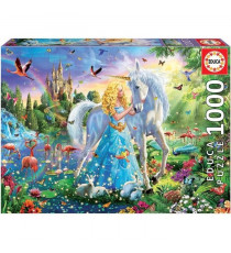 EDUCA Puzzle 1000 La Princesse Et La Licorne