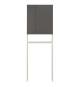 EKIPA Entourage WC 2 portes - Gris ombre et blanc - L 60 x P 22 x 184 cm - VERSA