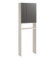 EKIPA Entourage WC 2 portes - Gris ombre et blanc - L 60 x P 22 x 184 cm - VERSA