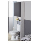 EKIPA Entourage WC 2 portes - Gris ombre et blanc - L 60 x P 22 x 184 cm - VERSA