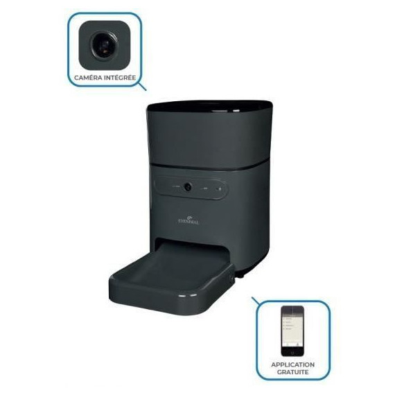 Distributeur de croquettes connecté avec caméra. 2.5 kg- EYENIMAL - Smart Tiny Pet Feeder - pour chats ou petits chiens