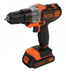 Perceuse-Visseuse Multievo sans-fil 18V BLACK+DECKER (Livrée avec 1 Batterie 1,5 Ah + chargeur + coffret) - MT218K-QW