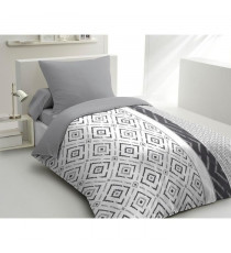 Parure de couette microfibre ETHNO - 1 housse de couette 140 x 200 cm + 1 taie d'oreiller 63 x 63 cm -