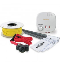 Clôture anti-fugue extérieur standard avec fil pour chien, Systeme de base pour tous chien, 150m de fil a enterrer ou a poser