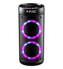 R-MUSIC Booster Party - Enceinte High Power BT sans fil - 600W - Jeu de lumiere - Egaliseur - USB, microSD - Ecran LED - Karaoké
