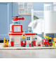 LEGO 10970 DUPLO La Caserne Et L'Hélicoptere des Pompiers, Jouet de Camion, Motricité, Grandes Briques, Cadeau Enfants Des 2 Ans
