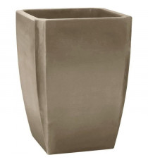 Bac a Arbustes Vase Haut PALMEA 65 L - Double Paroi - Réserve d'Eau Intégrée - 47 x 47 x 65 cm - Taupe - EDA