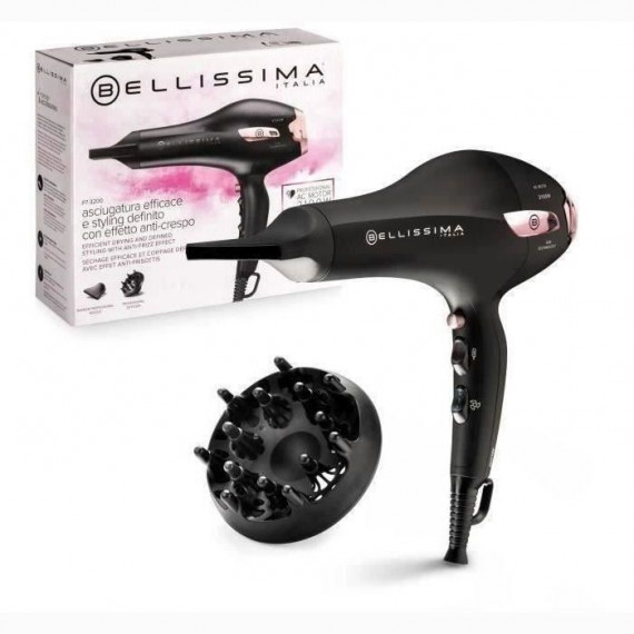 Seche Cheveux - Bellissima - Professionnel Ionique Léger P7 3000 - Concentrateur + Diffuseur - 3 Températures Séchage Rapide …
