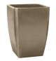 Bac a Arbustes Vase Haut PALMEA 65 L - Double Paroi - Réserve d'Eau Intégrée - 47 x 47 x 65 cm - Taupe - EDA