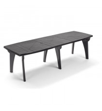 Table de jardin pliante Lipari 2 - 8 a 10 places - Gris anthracite - Polypropylene