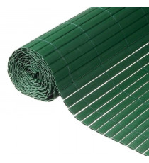 Canisse double face PVC vert foncé - 1 x 3 m - 100% occultant - 1500 g/m² - Set de fixation - NATURE