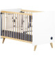 Chambre bébé duo OSLO - Lit 120x60 + Commode a langer 2 tiroirs étoiles - SAUTHON