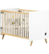 Chambre bébé duo OSLO - Lit 120x60 + Commode a langer 2 tiroirs gouttes - SAUTHON