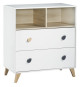 Chambre bébé duo OSLO - Lit 120x60 + Commode a langer 2 tiroirs gouttes - SAUTHON