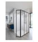 Paroi de douche en kit Saint-Gobain BALEARES ATELIER N°8 - Verre Timeless 8 mm trempé - L.100 cm x H.198 cm - Profilé Noir