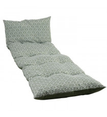 JARDIN PRIVE - Coussin bain de soleil - Flocons Norvege Avocat - Tissu traité déperlant