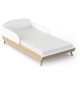 Ens. lit bébé 70 x 140 Kit évolutif, commode 2 tiroirs, 3 niches et 1 plan a langer - FIRMIANA - Scandinave - Blanc/bois - DE…
