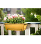 Elho Barcelona Balconniere Allin1 50 - Jaune - L 50 x B 28 x H 19 cm - Balconextérieur - 100% recyclé