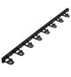 NATURE Bordure a gazon en polypropylene et polyéthylene - 16 ancres - H 4,5 x (4 x L100) cm - Noir