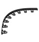 NATURE Bordure a gazon en polypropylene et polyéthylene - 16 ancres - H 4,5 x (4 x L100) cm - Noir