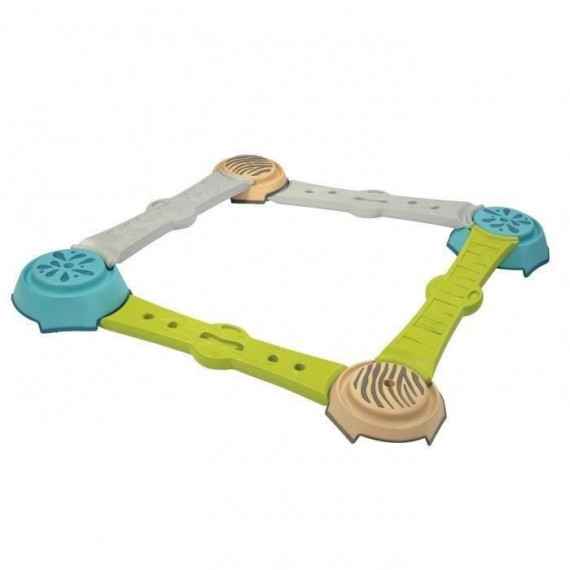 SMOBY Parcours de motricité Aventure - 4 plots + 4 plaches - Equilibre, coordination, eveil, sensoriel
