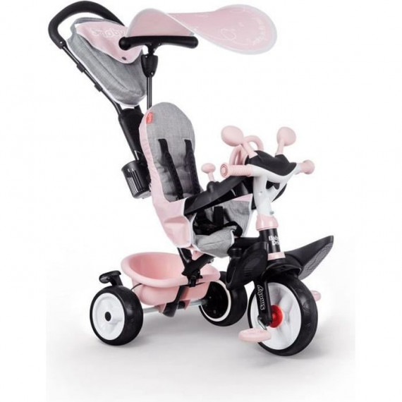 SMOBY Tricycle enfant évolutif Baby Driver Plus - Structure métal - Rose