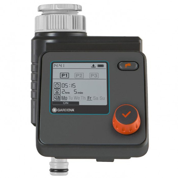 GARDENA Programmateur d'arrosage Select  Ecran LCD  Pile 9V non fournie  Pression max 12 bar  Résistant a l'eau  (1891-20)