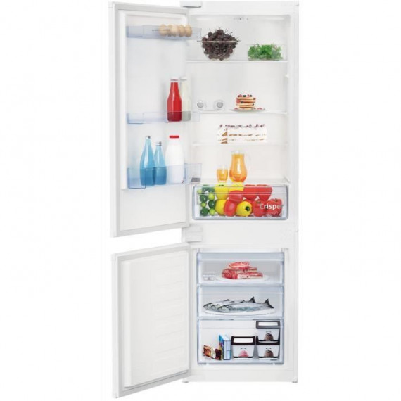 Réfrigérateur combiné intégrable - BEKO - BCSA285K4SNLH - Statique - Classe E - 271 L - 54,5 x 54 x 177,5 cm - Blanc