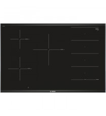 Table induction grande largeur - BOSCH  SER8 - PXV875DV1E - Noir - 5-foyers - Home Connect - L816xP527 mm