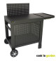Desserte COOK'IN GARDEN REVA 110 PREMIUM - 100% métal - Surface de travail (L.108 x l.55 cm) - 1 tablette basse, 1 jupe, 1 cr…
