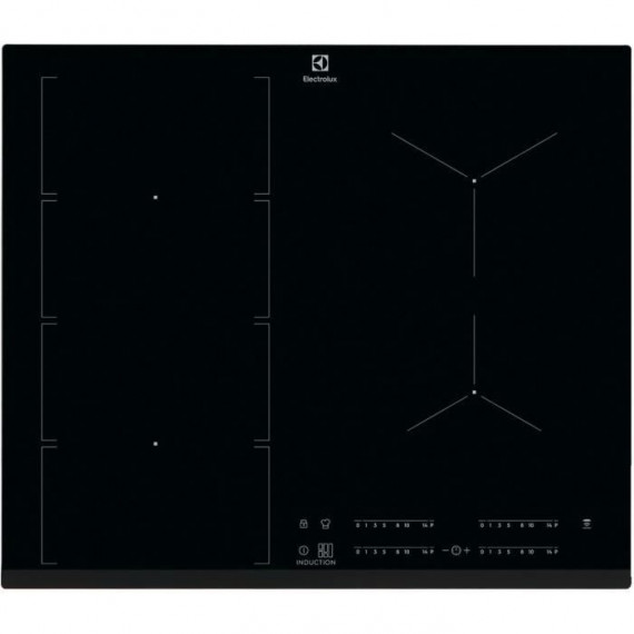Table de Cuisson Induction ELECTROLUX - 4 foyers - Zones modulables - FlexiBridge Série 600 - Mode chef - L60 x P52 - EIV654