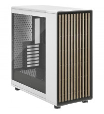 Boîtier PC - FRACTAL DESIGN - North XL Chalk White TG Clear - FD-C-NOR1X-04 - E-ATX - Design élégant en bois et en alliage