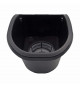 Jardiniere murale - Kit mural composé d'un support mural et de 4 pots (1 L) - Noir - Dim H 15 x L 60 cm - NATURE