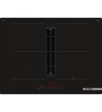 Table induction aspirante - BOSCH SER6 - PVQ711H26E Noir - 4-foyers - Home Connect - L710xP522 mm