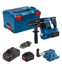 Perforateur Bosch Professional GBH 18V-28CF avec dispositif d'aspi GDE 18V-16, 2 batt ProCore 8,0Ah, Chargeur, en Lboxx -