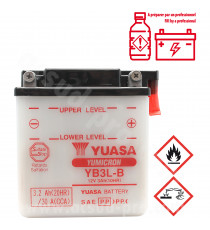 BATTERIE YUASA YB3L-B 12V-3A YAMAHA 125 DTR E