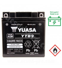 BATTERIE YUASA YTB9 12V 9.5AH AGM WC