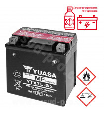 BATTERIE YUASA YTX7L-BS 12V-6A MF SANS ENTRETIEN LIVREE AVEC PACK ACIDE