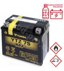 BATTERIE YUASA YTZ7S 12V-6A ACTIVEE EN USINE PRETE A L'EMPLOI