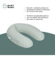 Coussin de Maternité BABYMOOV DOOMOO Buddy - Cloudy kaki - Coton bio et oeko-Tex - 180 x 45 x 16 cm