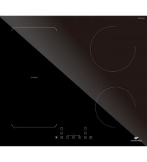 Table induction 4 zones flex avec double bridge - 7200W - slider - 4 boosters - noir