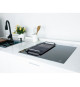 Table induction 4 zones flex avec double bridge - 7200W - slider - 4 boosters - noir