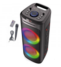 Enceinte lumineuse avec lecteur CD INOVALLEY MS06-CD-XXL - Bluetooth 5.0 - 1000W - Fonction karaoké